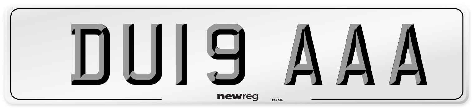 DU19 AAA Number Plate from New Reg